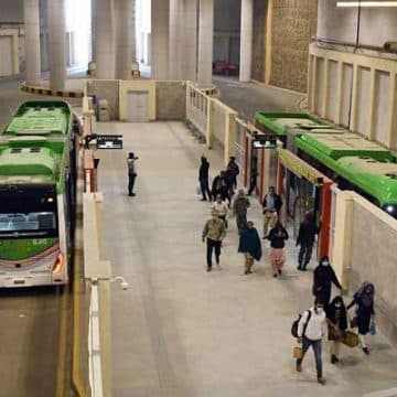Karachi’s New Green Line Bus Stations Defaced, Buses Pelted