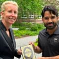 Mohammad Rizwan gifts Holy Quran to his Harvard teacher